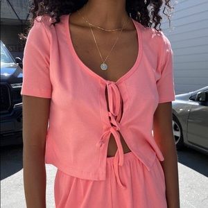 New with tags Lisa Says Gah Mia Top Salmon pink